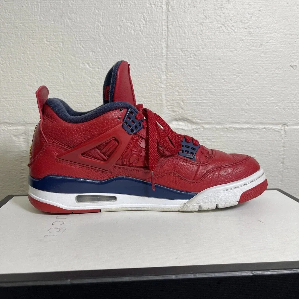 Nike Air Jordan 4 GS Fiba‎ 408452-617 Red Retro Youth Size 7